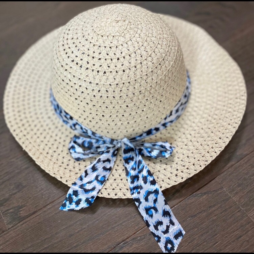 💙Animal Print Ribboned Sun Hat💙